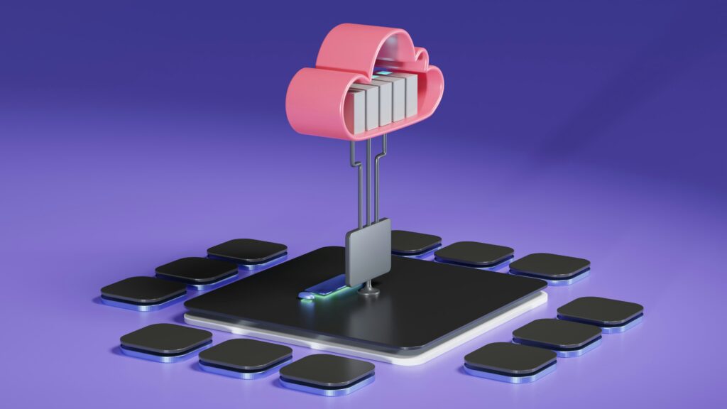 Cloud computing digital representation concept