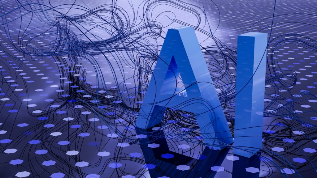 A computer generated image of letters A and I